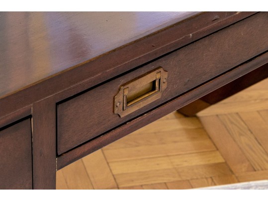 Hickory Chair Mahogany And Brass Campaign Writing Desk