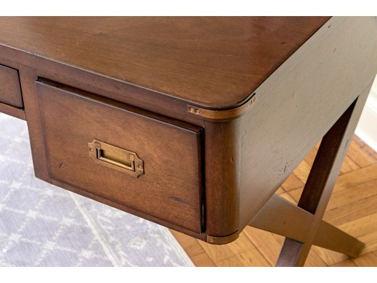 Hickory Chair Mahogany And Brass Campaign Writing Desk