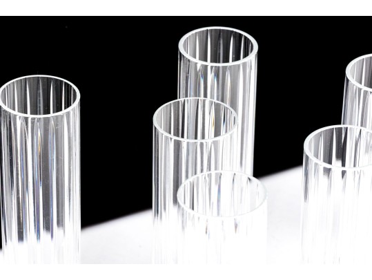 Seven Baccarat Crystal Fluted Bud Vases