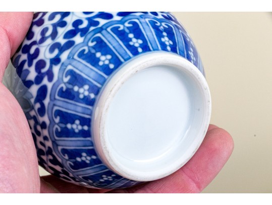 Collection Of Six Chinese Blue And White Porcelain Bottle Vases