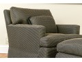 Custom Upholstered Club Chair With Ottoman