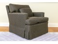 Custom Upholstered Club Chair With Ottoman