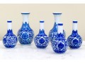 Collection Of Six Chinese Blue And White Porcelain Bottle Vases