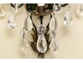 Pair Of Cut Crystal Three Light Wall Sconces
