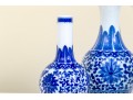 Collection Of Six Chinese Blue And White Porcelain Bottle Vases