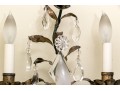 Pair Of Cut Crystal Three Light Wall Sconces