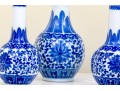 Collection Of Six Chinese Blue And White Porcelain Bottle Vases