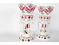 Bohemian Cut To Clear Czech Glass Candle Holders