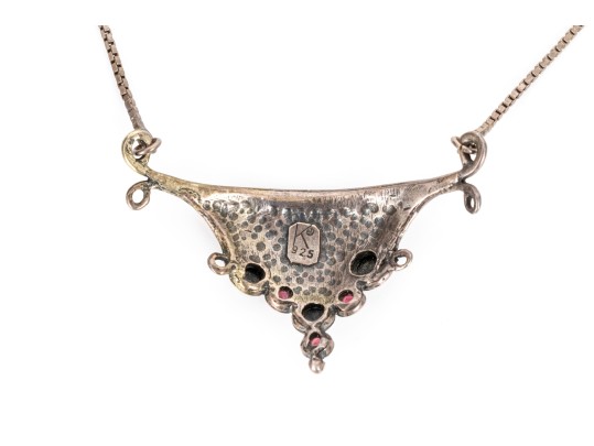Collection Of Assorted Sterling Silver Garnet Motif Jewelry Pieces
