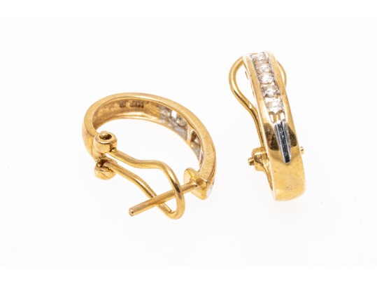 14k Yellow Gold Channel Set Diamond 