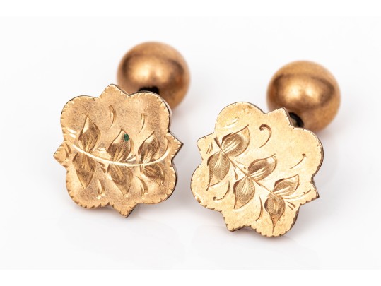 Two Pairs Of Handsome Antique Gold Filled Of Cufflinks