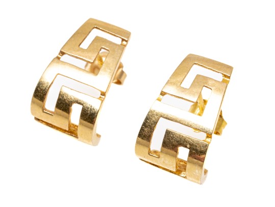 14k Yellow Gold Fabulous Greek Key Patterned 