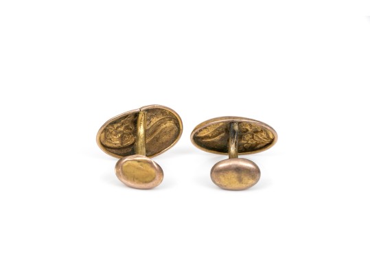 Two Pairs Of Handsome Antique Gold Filled Of Cufflinks