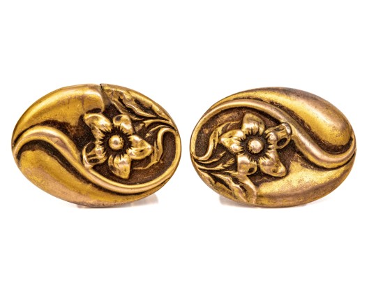 Two Pairs Of Handsome Antique Gold Filled Of Cufflinks
