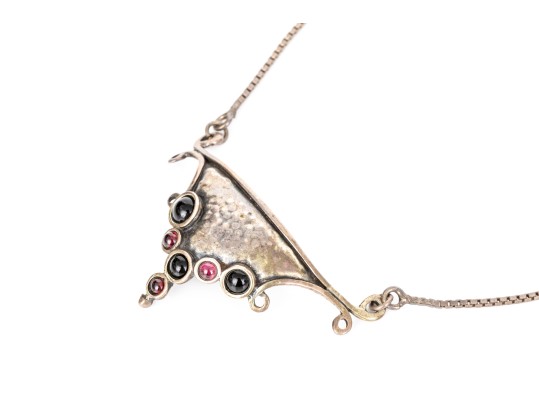 Collection Of Assorted Sterling Silver Garnet Motif Jewelry Pieces
