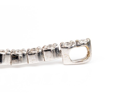 10k Yellow And White Gold White Sapphire Set Contemporary Pendant