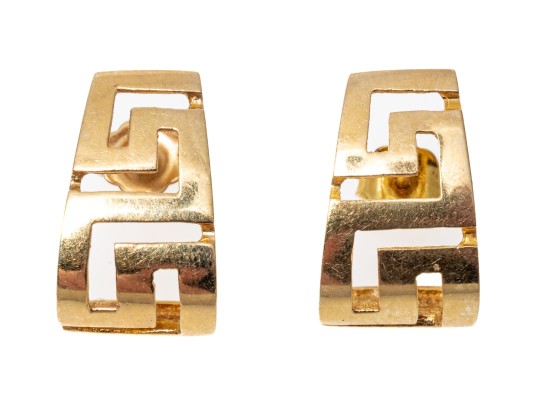 14k Yellow Gold Fabulous Greek Key Patterned 