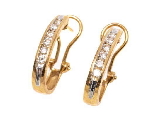 14k Yellow Gold Channel Set Diamond 