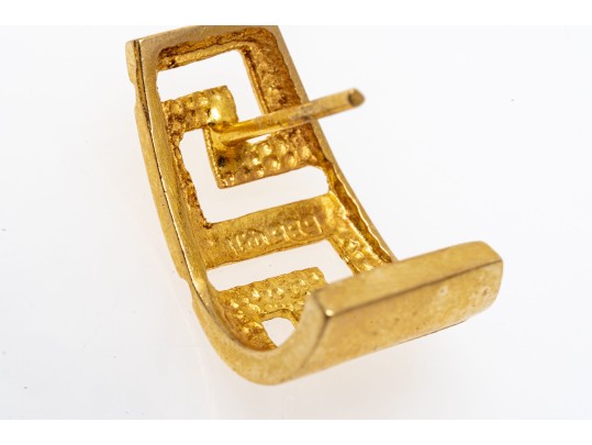 14k Yellow Gold Fabulous Greek Key Patterned 