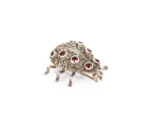 Collection Of Assorted Sterling Silver Garnet Motif Jewelry Pieces