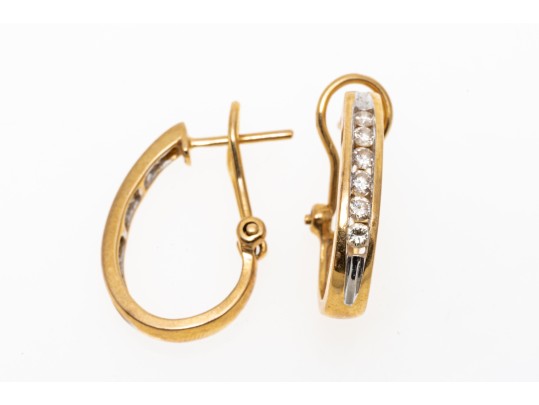 14k Yellow Gold Channel Set Diamond 