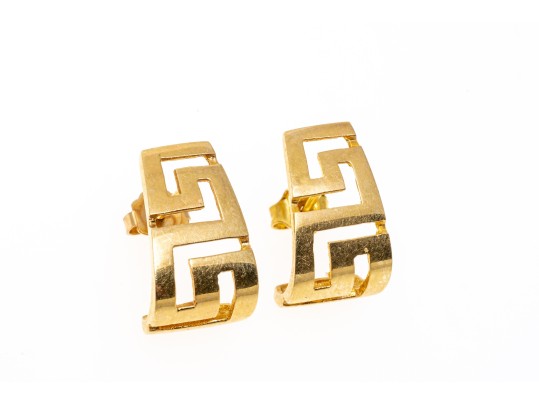 14k Yellow Gold Fabulous Greek Key Patterned 