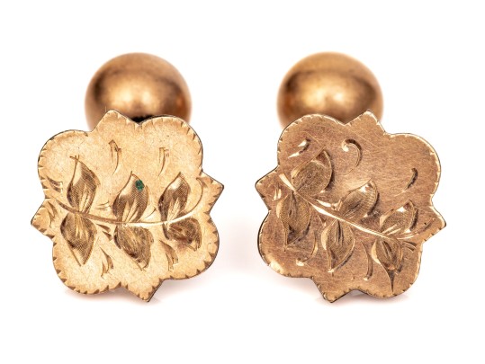 Two Pairs Of Handsome Antique Gold Filled Of Cufflinks