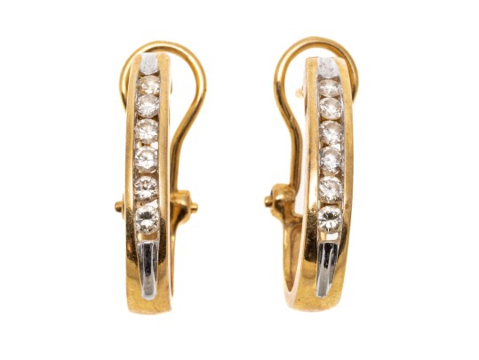 14k Yellow Gold Channel Set Diamond 
