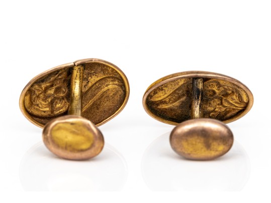 Two Pairs Of Handsome Antique Gold Filled Of Cufflinks