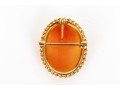 10k Yellow Gold Vintage Oval Cameo Brooch/pendant, Decorative Border 