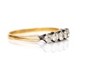 14k Gold Vintage Diamond Set Band Ring, App. 0.36 TCW, Size 5.75