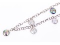 Sterling Silver Fun Opera Length Necklace With Coin Shaped Cultured Freshwater Pearl Stations