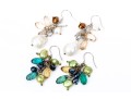 Two Pairs Of Fabulous Sterling Silver, Cultured Freshwater Pearl And Crystal Drop Earrings