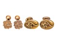 Two Pairs Of Handsome Antique Gold Filled Of Cufflinks