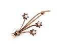 Gold Filled Pretty Antique Spray Brooch, Diamond Set, App. 0.12 TCW