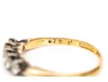 14k Gold Vintage Diamond Set Band Ring, App. 0.36 TCW, Size 5.75