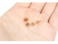 14k Yellow Gold Classic Round Diamond Solitaire Earrings, App. 0.35 TCW