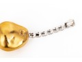 10k Yellow And White Gold White Sapphire Set Contemporary Pendant