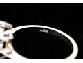 14k White Gold Vintage Pear Opal And Diamond Halo Ring, Size 6.5