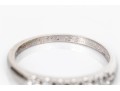 Platinum Classic Seven Diamond Prong Set Band Ring, App. 0.14 TCW, Size 6.75