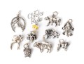 Fun Assorted Collection Of Sterling And Silverplate Creature Motif Charms
