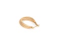 10k Yellow Gold Classic Elongated Oval Ribbed Twisted Hoop Earrings