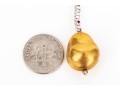 10k Yellow And White Gold White Sapphire Set Contemporary Pendant