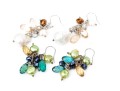 Two Pairs Of Fabulous Sterling Silver, Cultured Freshwater Pearl And Crystal Drop Earrings