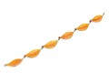 Danish Vintage Sterling Striking Orange Enamel Leaf Motif Earrings And Bracelet Set
