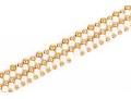 Striking 4.25mm Cultured Pearl And Bead Collar, With 14k Filigree Three Row Clasp