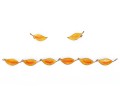 Danish Vintage Sterling Striking Orange Enamel Leaf Motif Earrings And Bracelet Set