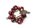 Collection Of Vintage Burgundy Czech Crystal Motif Jewelry Pieces