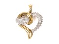 10k Yellow Gold Diamond Heart Pendant