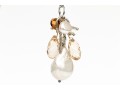 Two Pairs Of Fabulous Sterling Silver, Cultured Freshwater Pearl And Crystal Drop Earrings